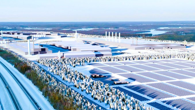 Mikäli suunnitelmat toteutuvat, voisi Tornion aurinkovoimalan tuotanto käynnistyä vuonna 2027. Havainnekuva Business Tornio Oy. Mikäli suunnitelmat toteutuvat, voisi Tornion aurinkovoimalan tuotanto käynnistyä vuonna 2027. Havainnekuva Business Tornio Oy.