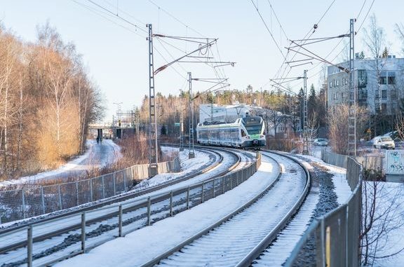 Espoon kaupunkiradan urakka-aluetta. Kuva: Väylävirasto.