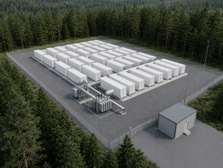 Teuvan Kärppiön ja Lapinlahden akkuhankkeet vahvistavat Suomen sähköjärjestelmän joustavuutta ja vakautta. Havainnekuva tulevasta Kärppiön akkuvarastosta. Kuva: Sungrow.